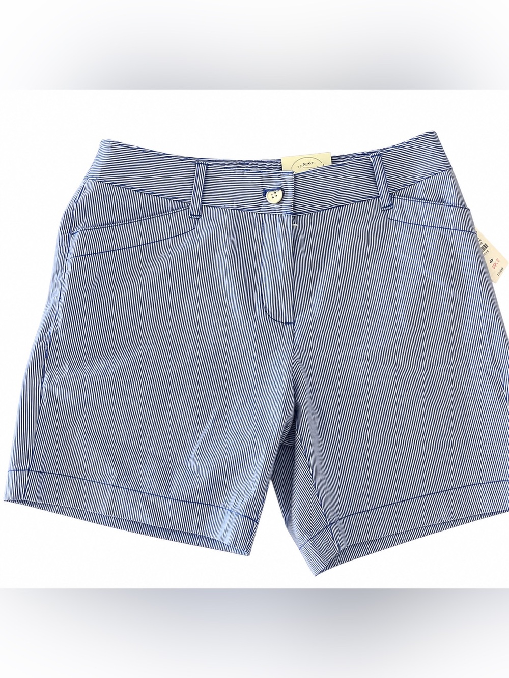 Talbots 4P Blue Striped Shorts 6” NEW WEEKEND, Perfect Short